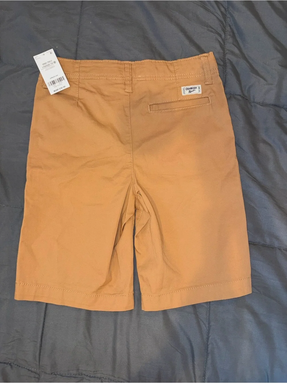 NWT OshKosh B’gosh Boys Tan Chino Shorts Size 8